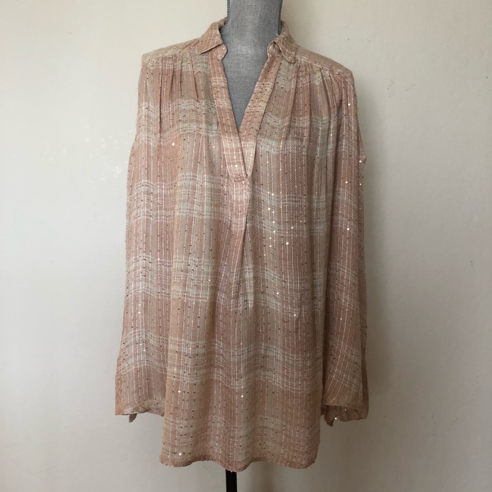 Free People Fearless Love Sequins Beige Pink - Picture 7 of 8